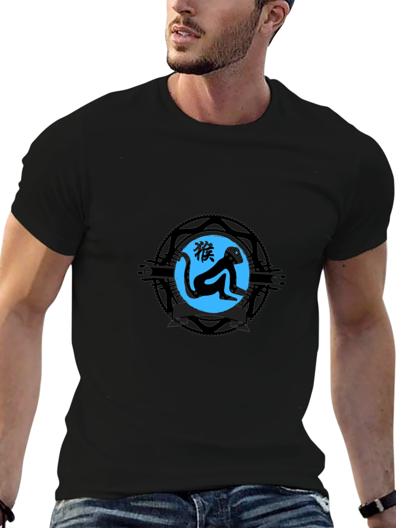 Monkey Graphic Black T-Shirt