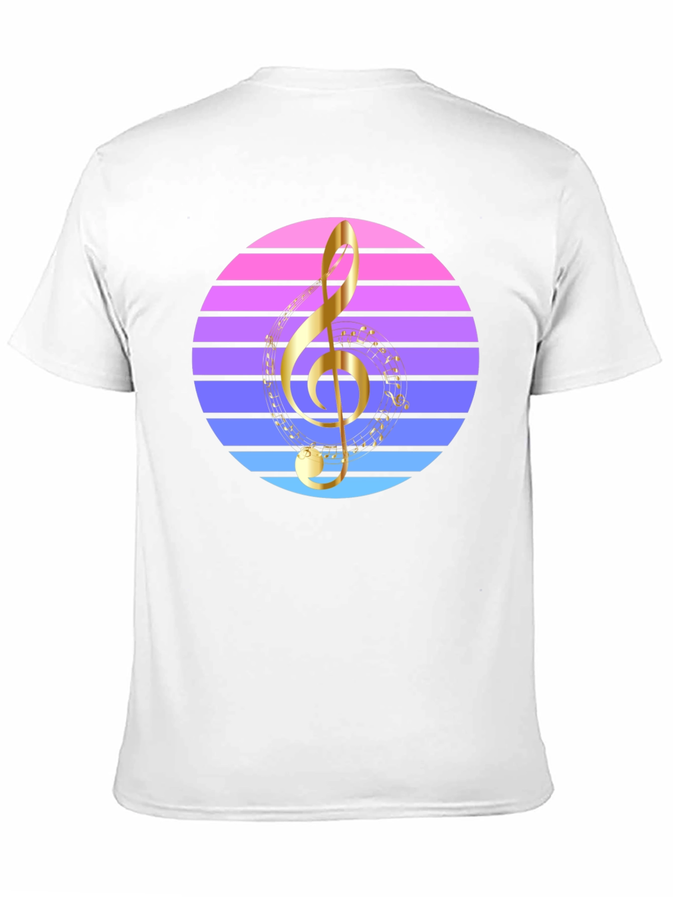 Retro Music T-Shirt - Treble Clef Design