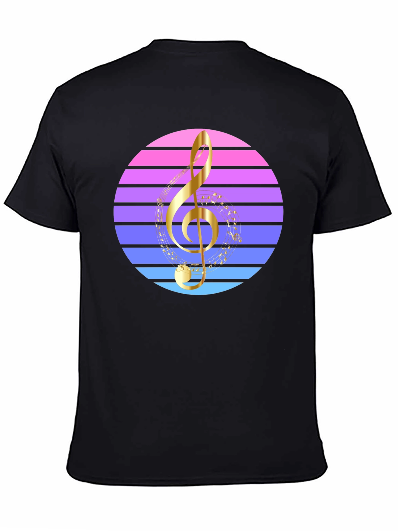 Retro Music T-Shirt - Treble Clef Design