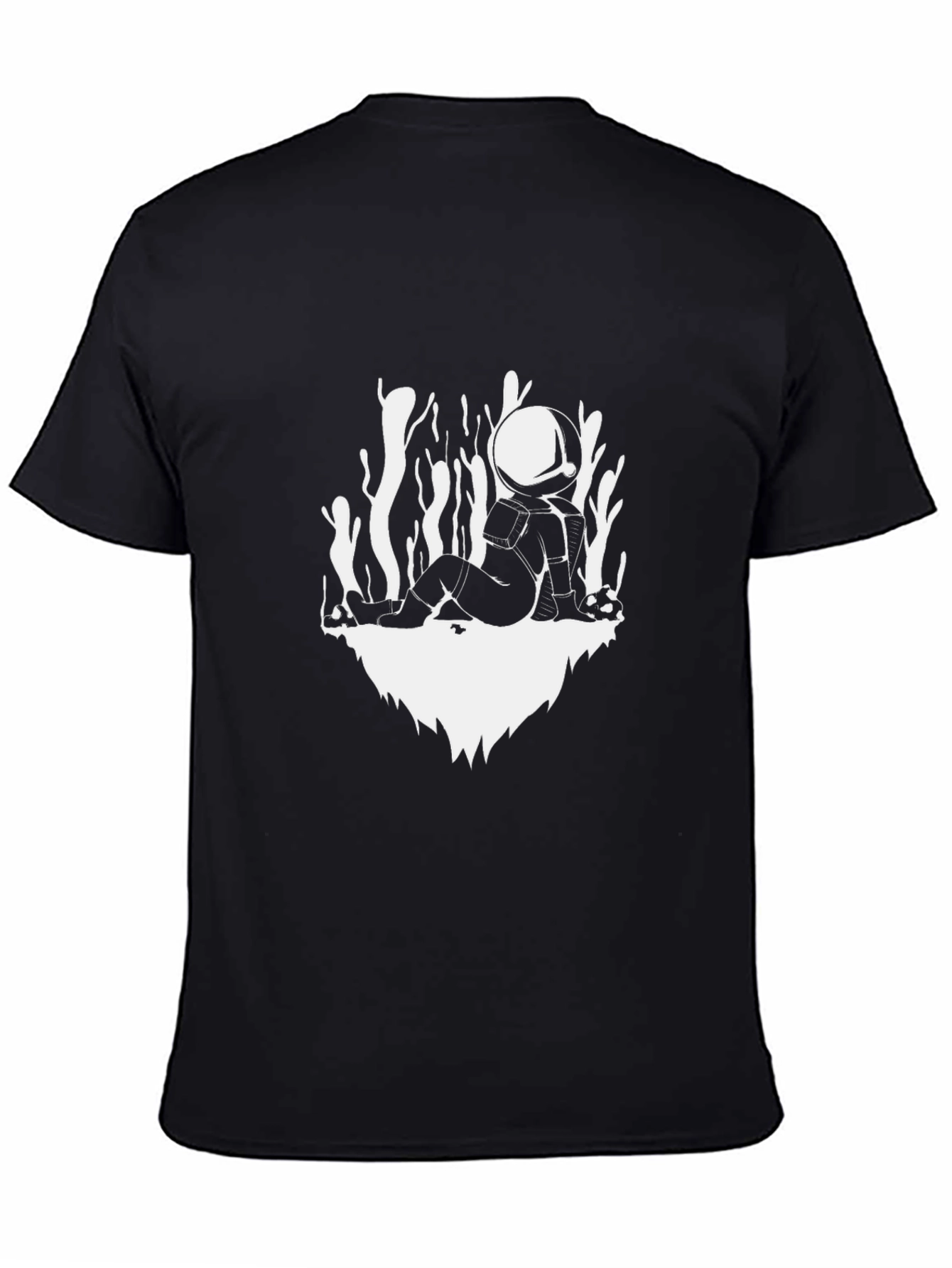 Astronaut Graphic Print Crew Neck T-Shirt