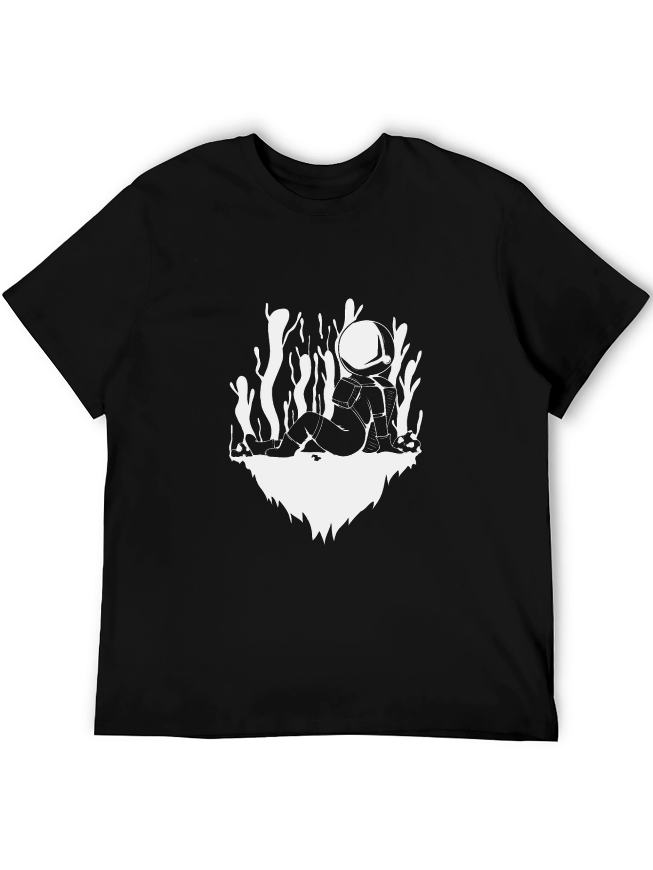 Astronaut Graphic Print Crew Neck T-Shirt