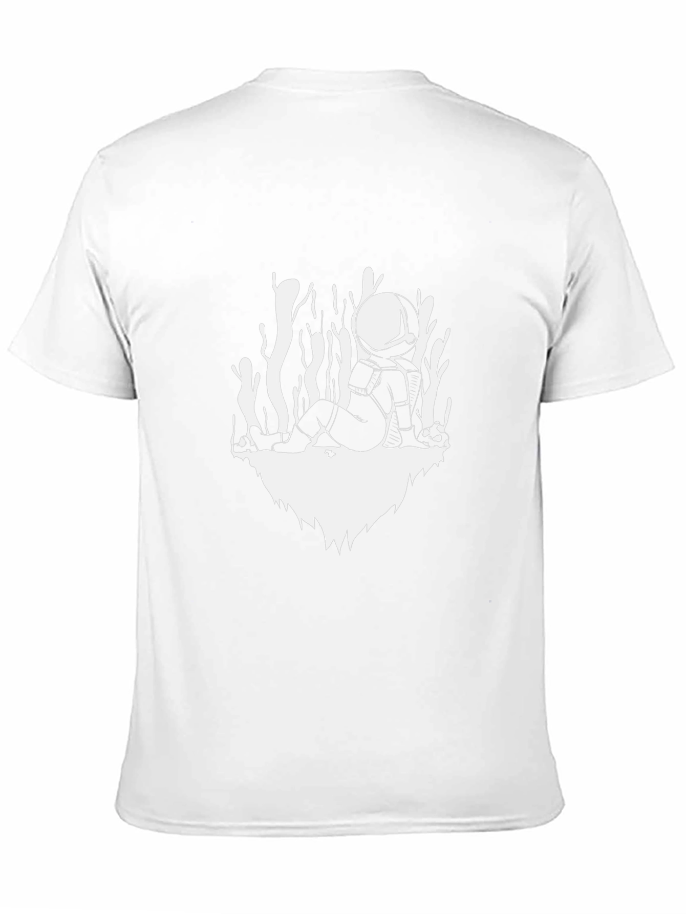 Astronaut Graphic Print Crew Neck T-Shirt