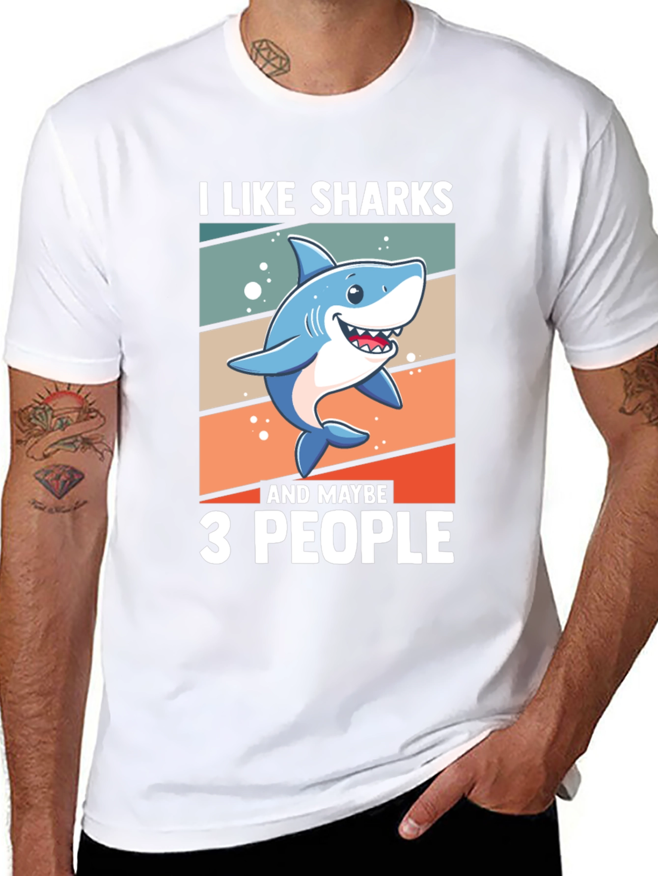 I Like Sharks and Maybe 3 People T-Shirt