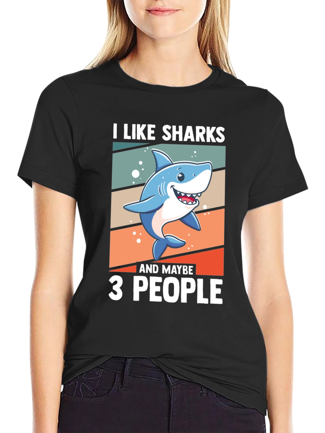 I Like Sharks and Maybe 3 People T-Shirt