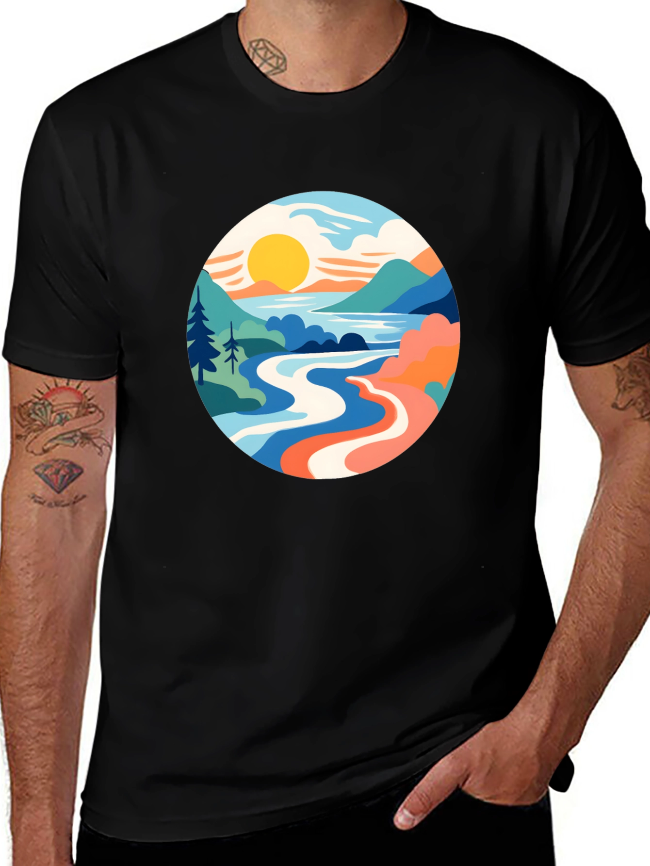 Scenic Landscape Graphic Tee