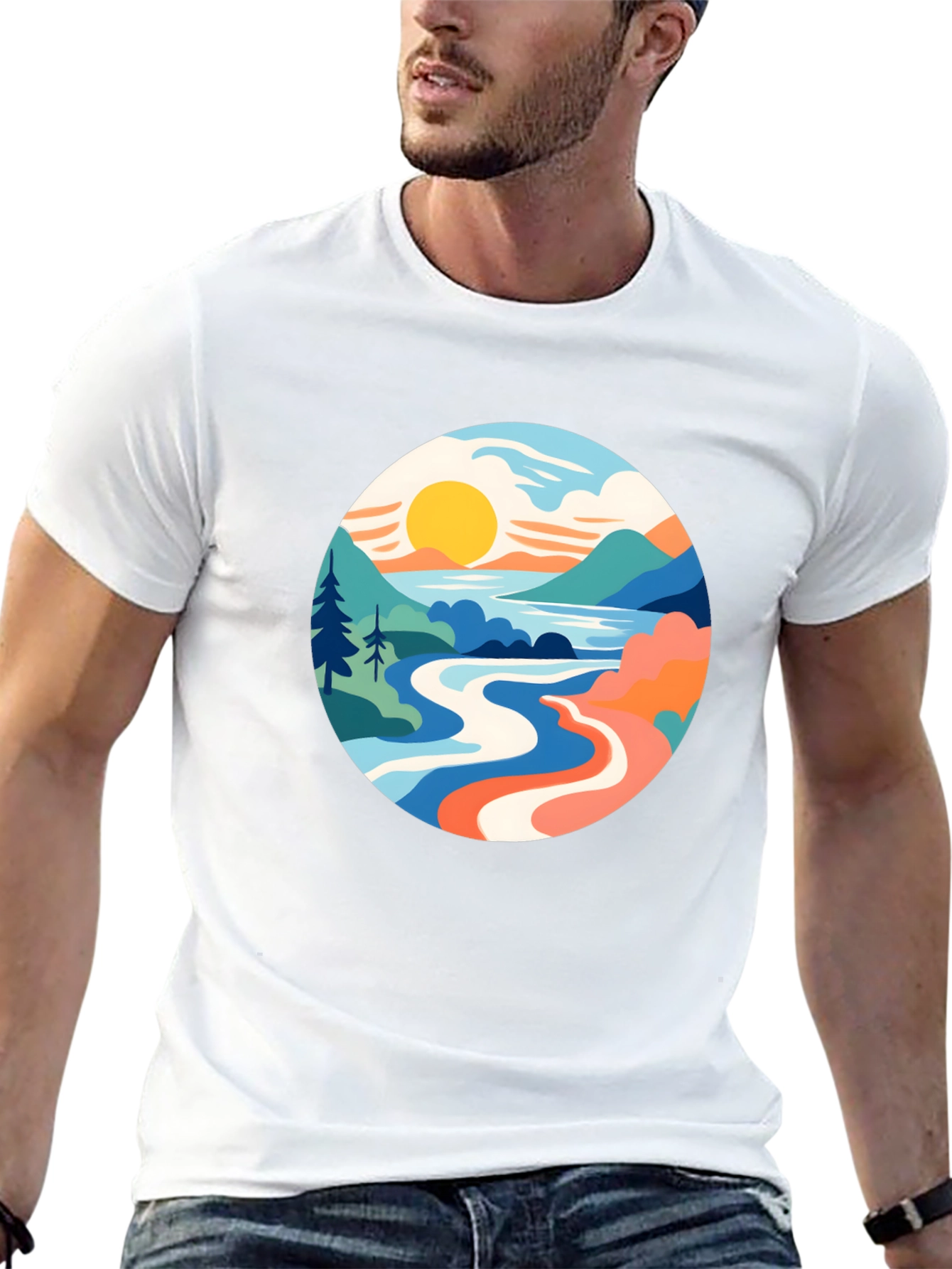 Scenic Landscape Graphic Tee