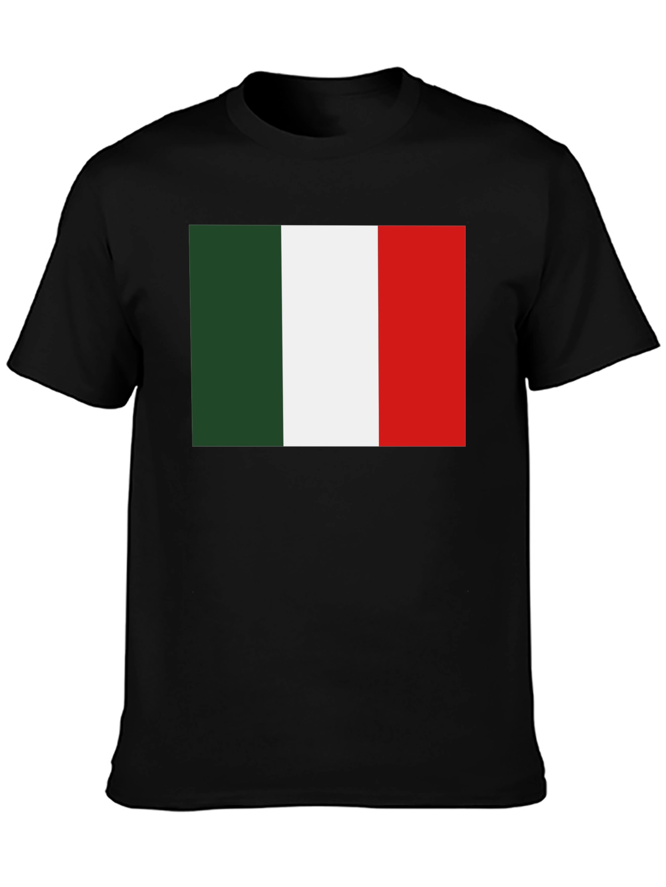 Italy Flag Graphic Tee - Black