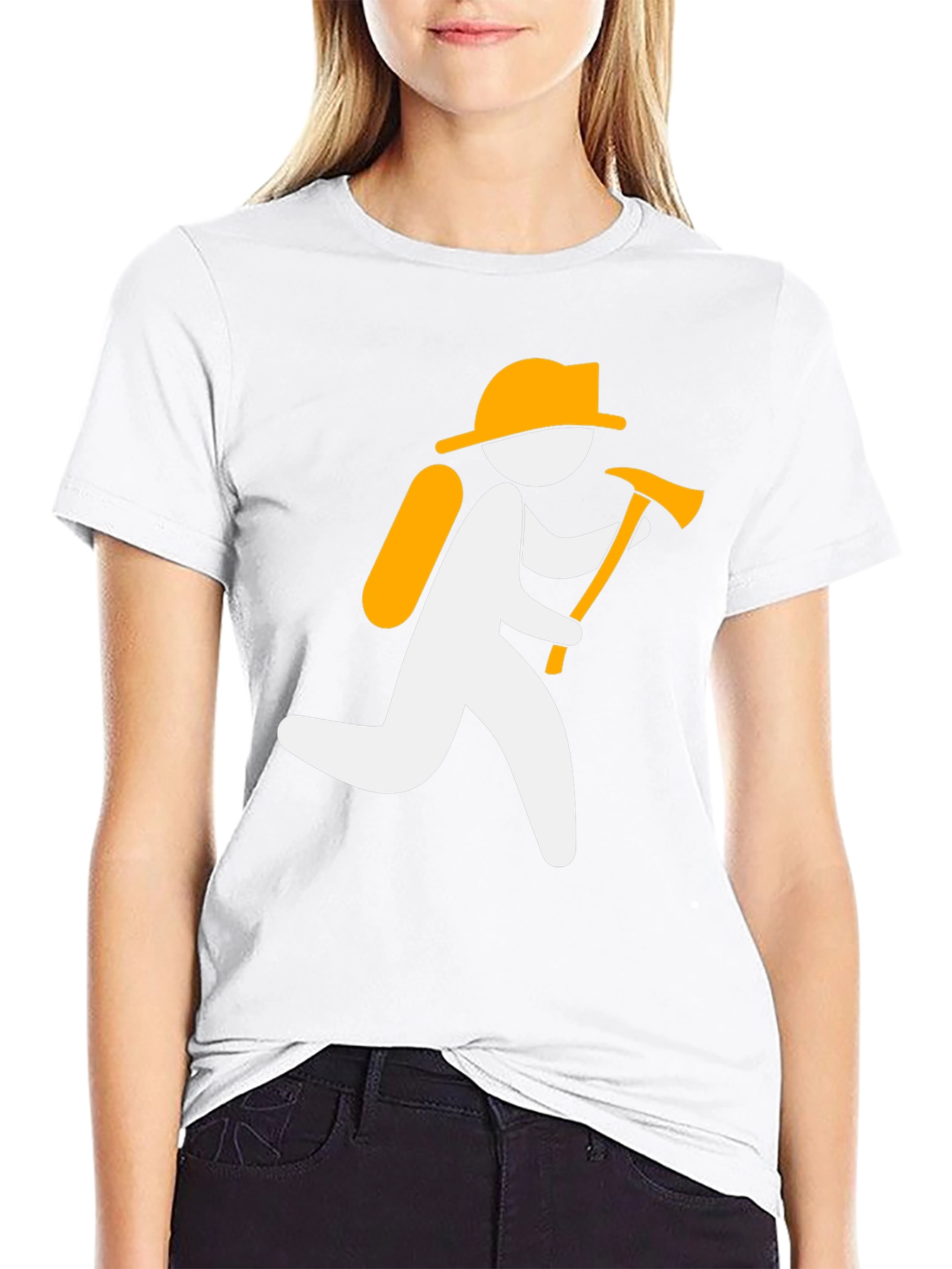 Firefighter Graphic Tee - Black Cotton T-Shirt