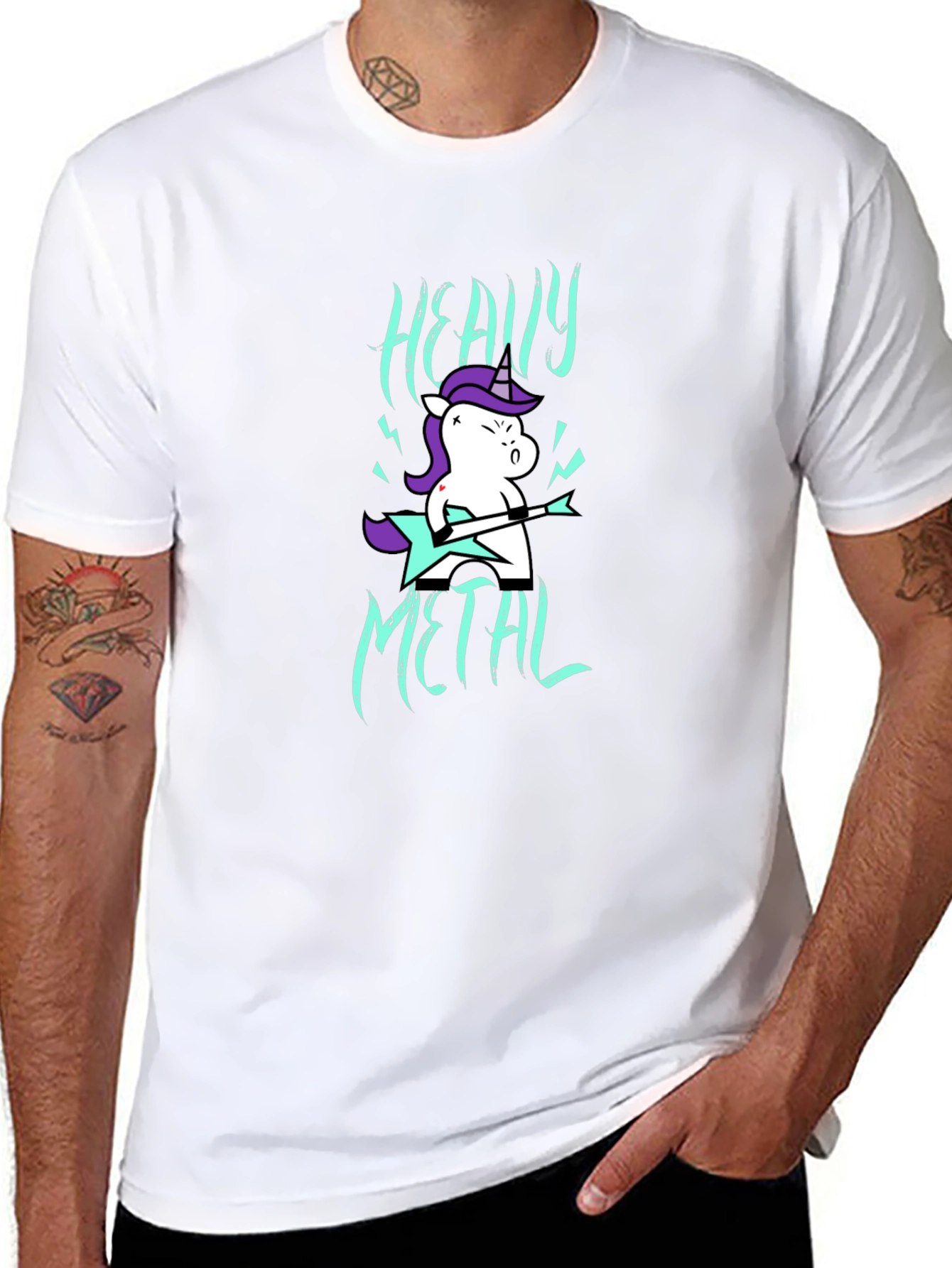 Heavy Metal Unicorn Graphic T-Shirt