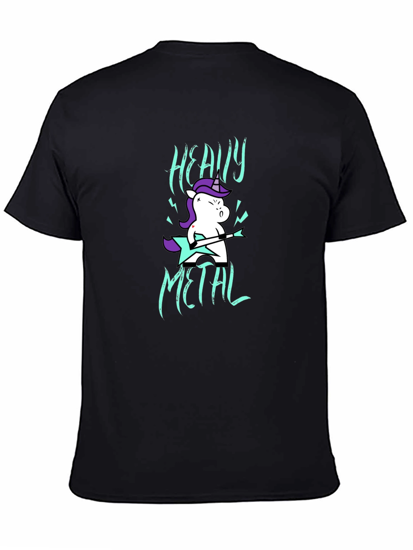 Heavy Metal Unicorn Graphic T-Shirt