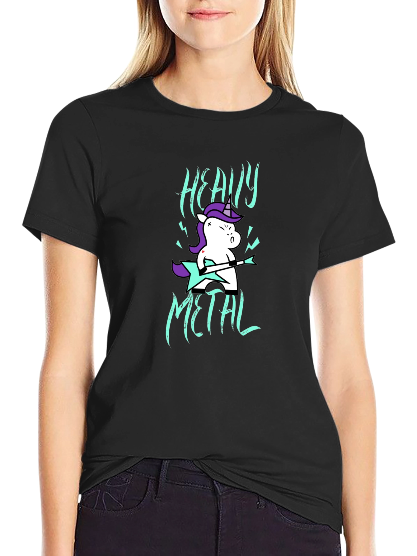 Heavy Metal Unicorn Graphic T-Shirt