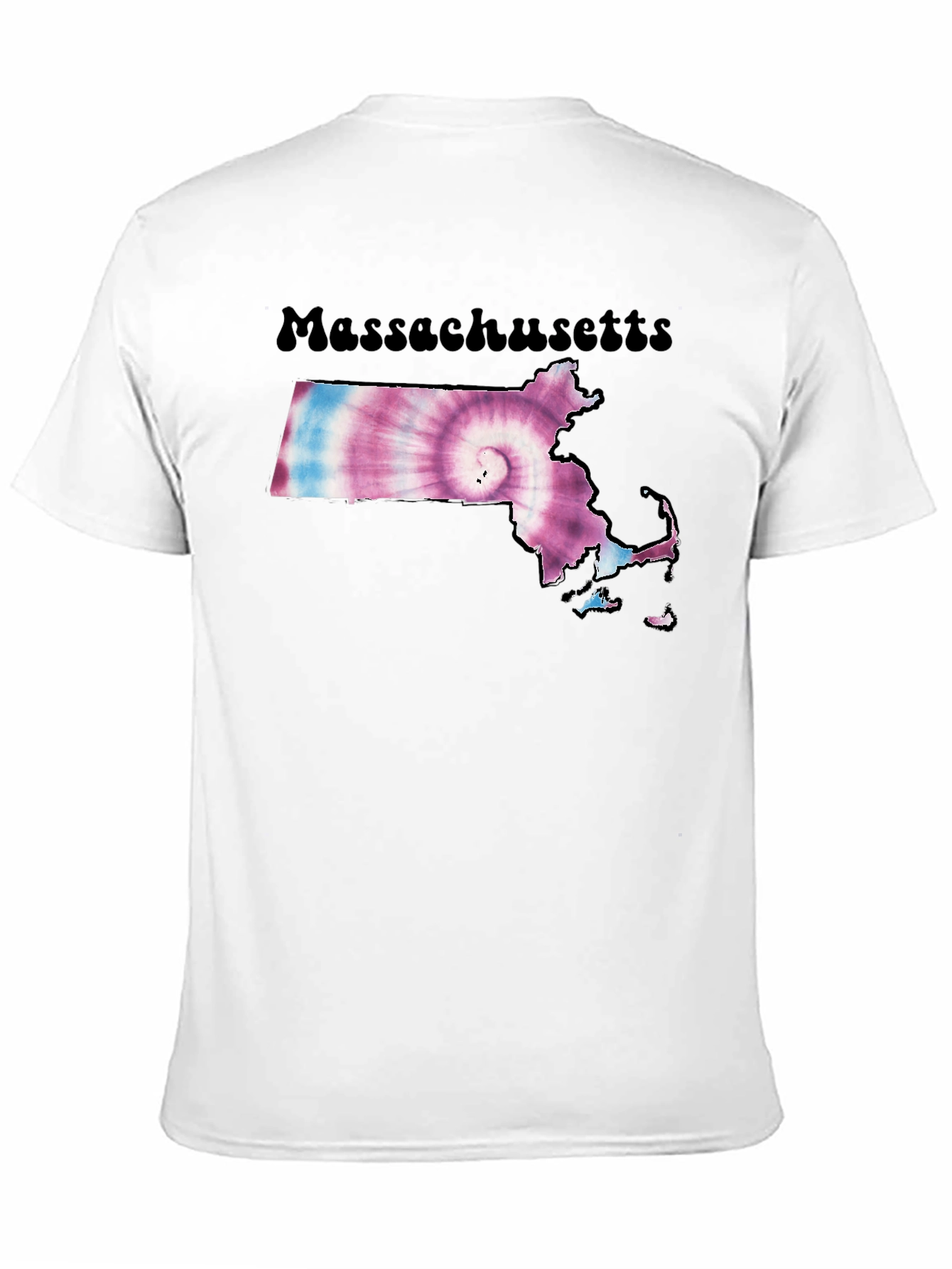 Massachusetts Tie-Dye State Map T-Shirt