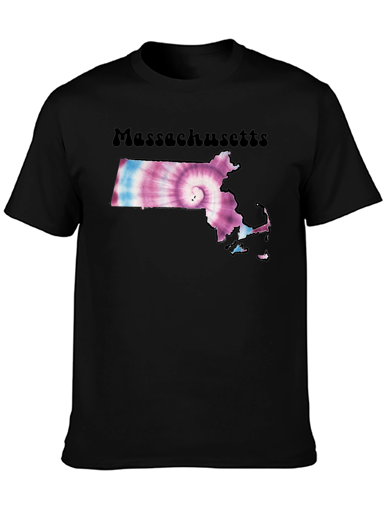Massachusetts Tie-Dye State Map T-Shirt
