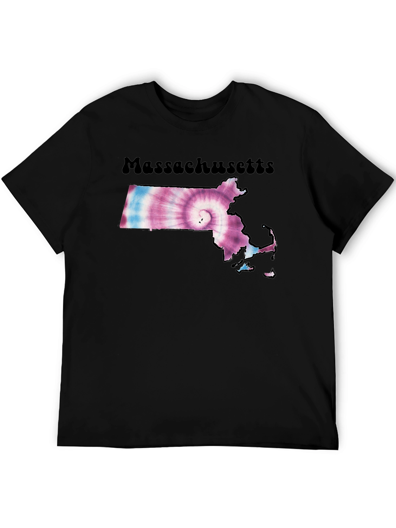 Massachusetts Tie-Dye State Map T-Shirt
