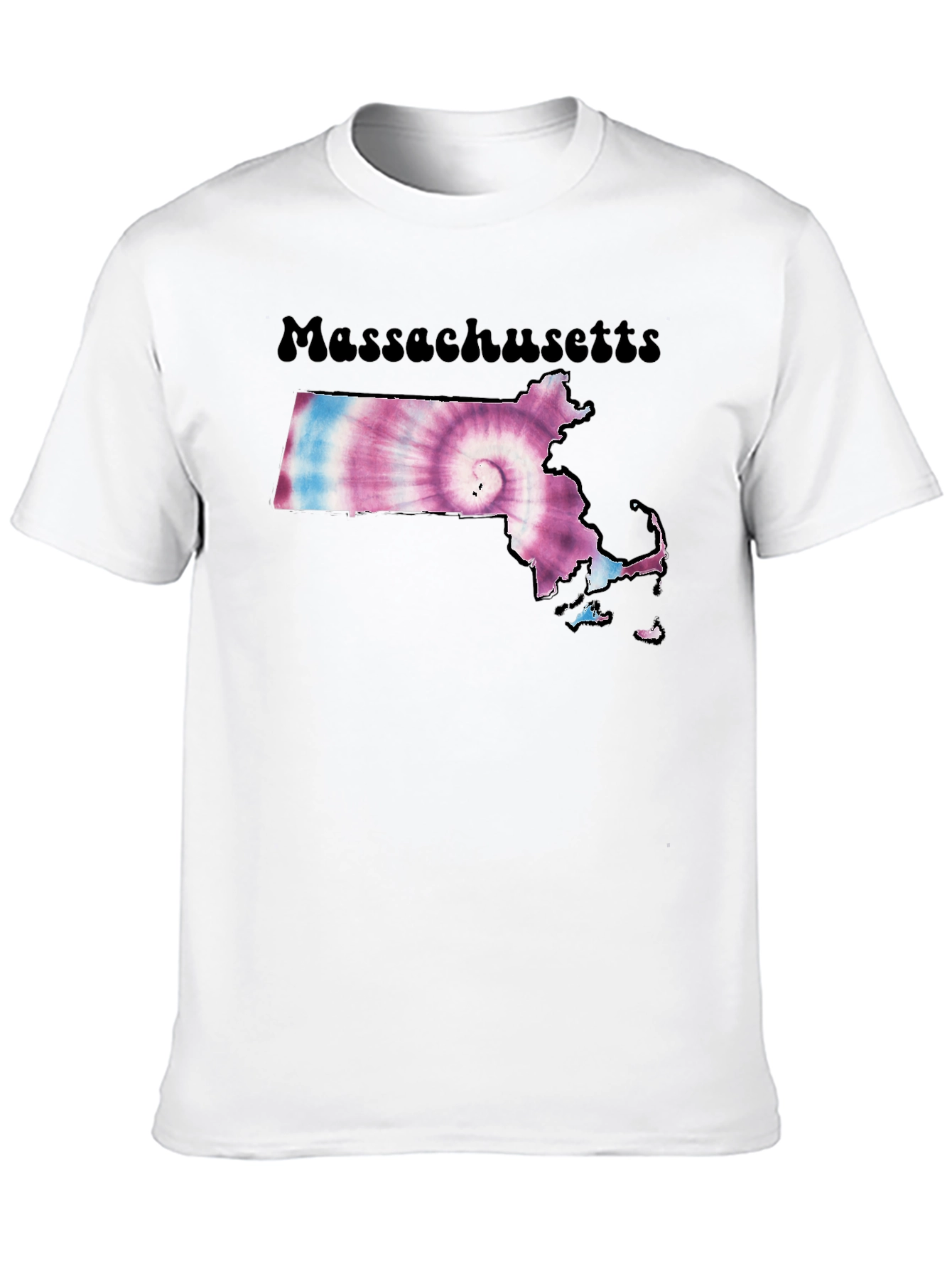 Massachusetts Tie-Dye State Map T-Shirt
