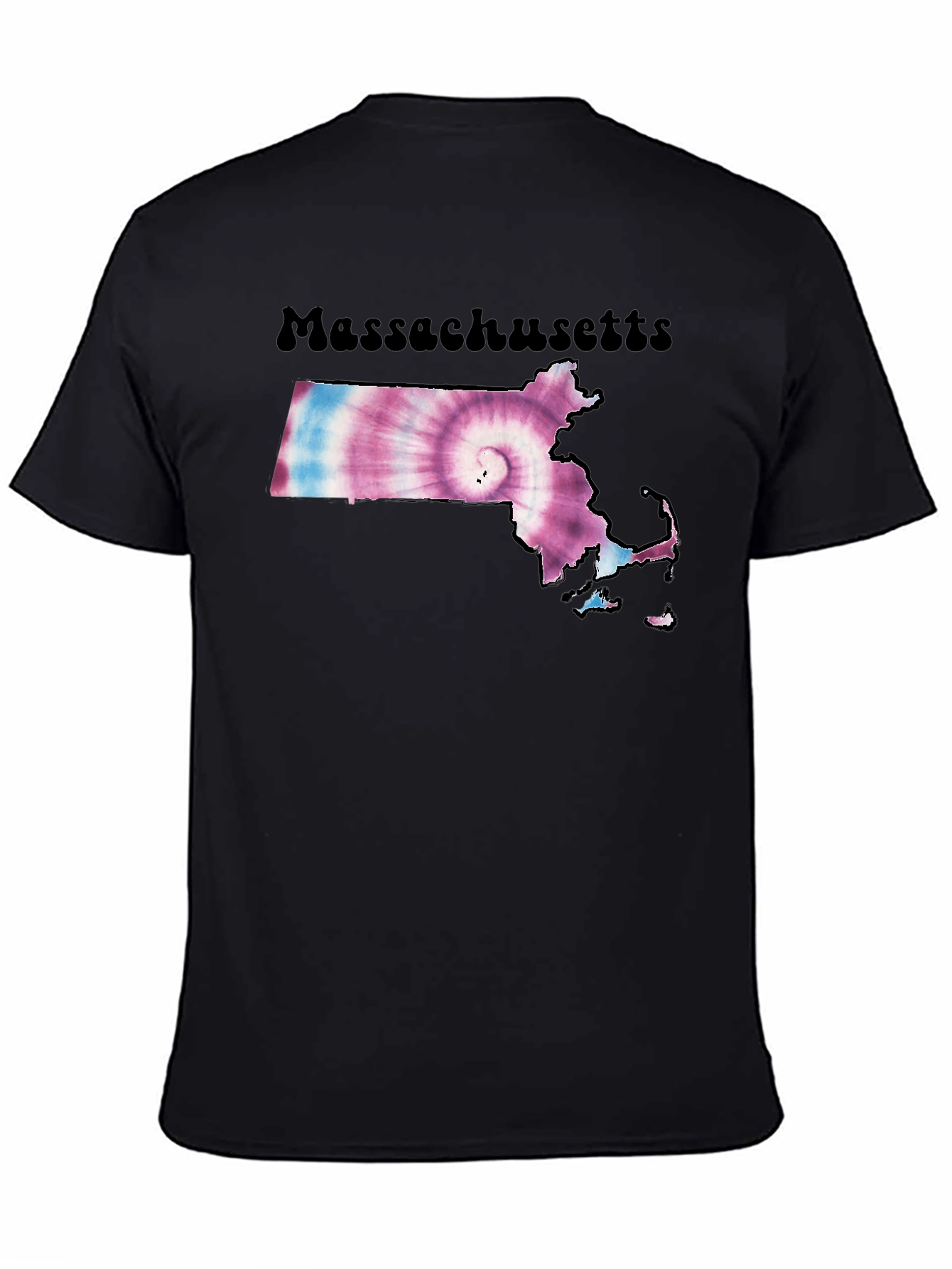 Massachusetts Tie-Dye State Map T-Shirt
