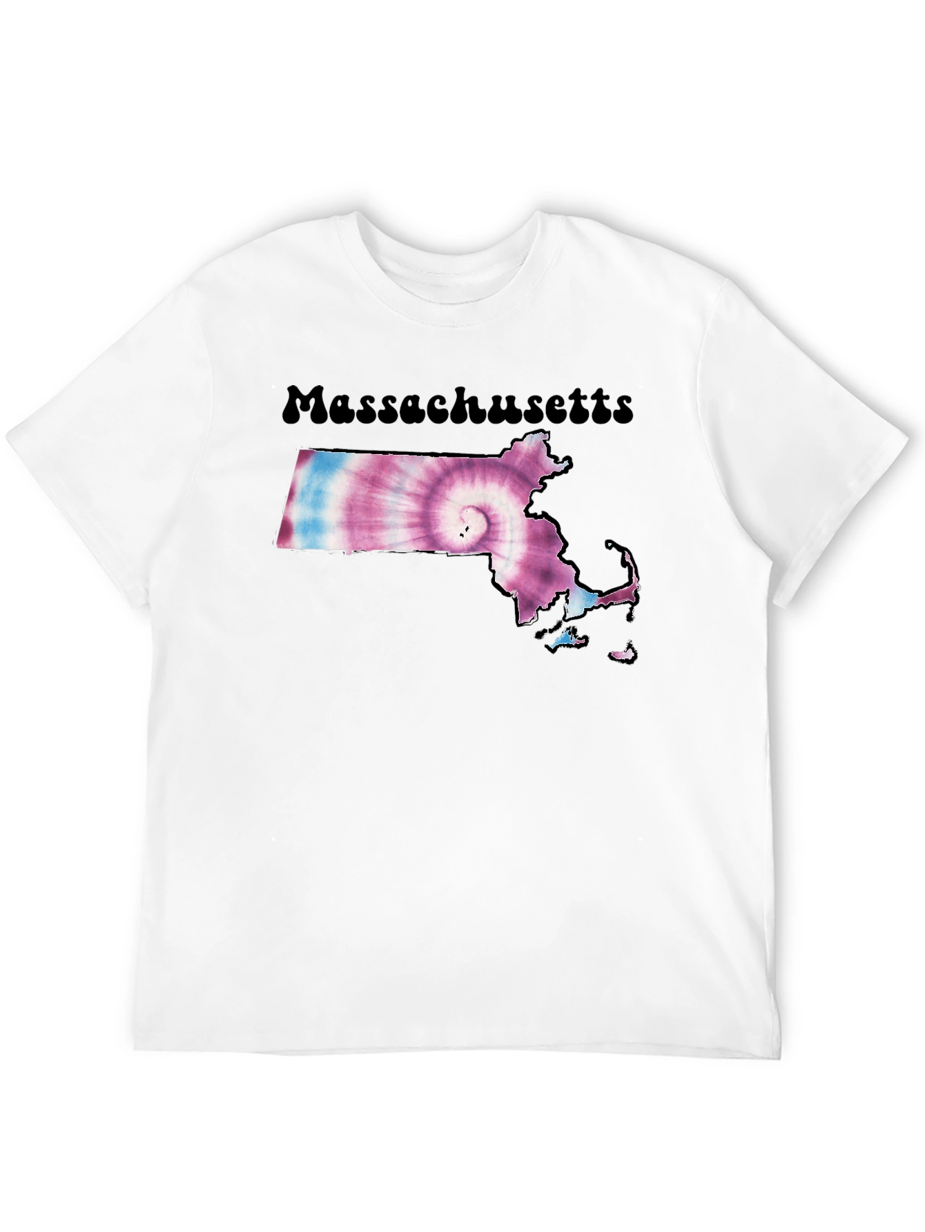 Massachusetts Tie-Dye State Map T-Shirt