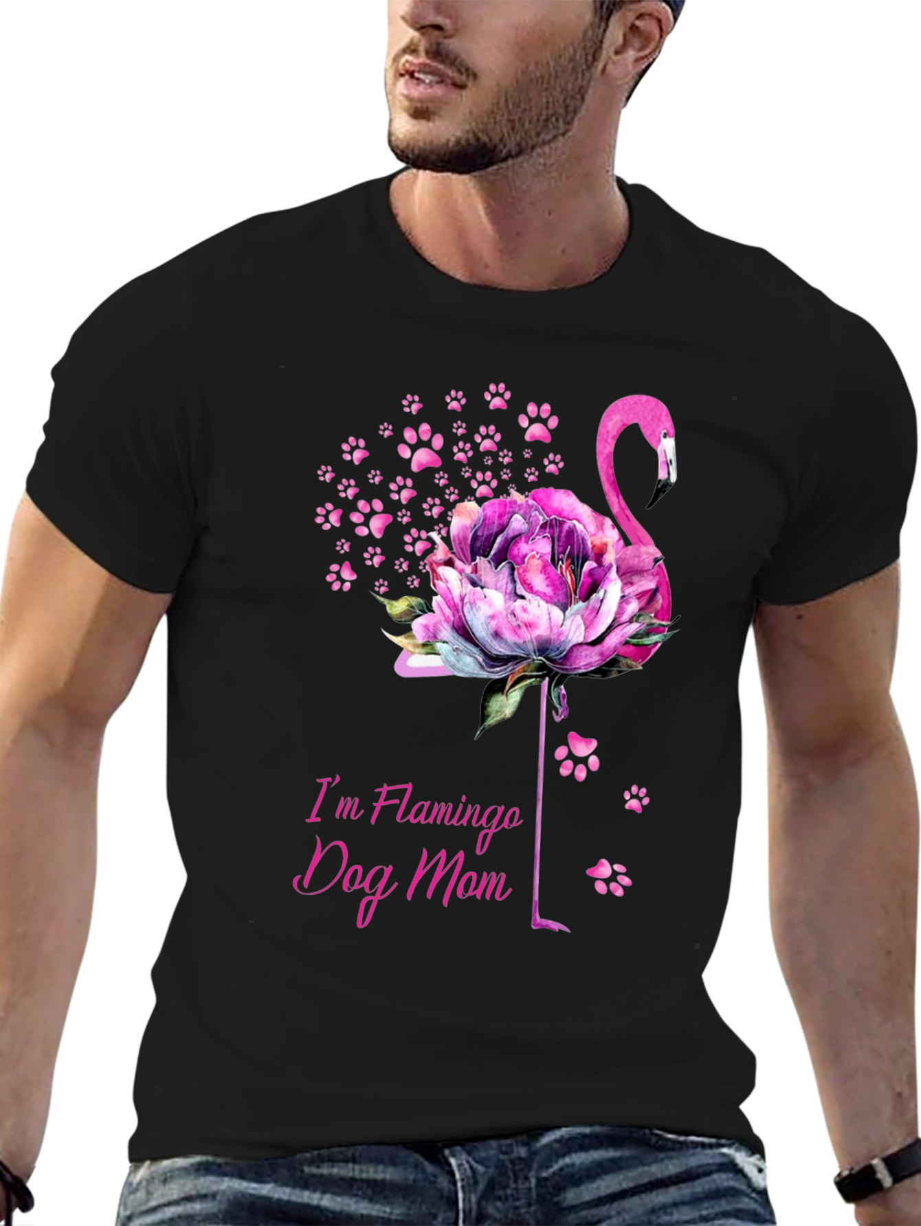Im Flamingo Dog Mom Graphic Tee