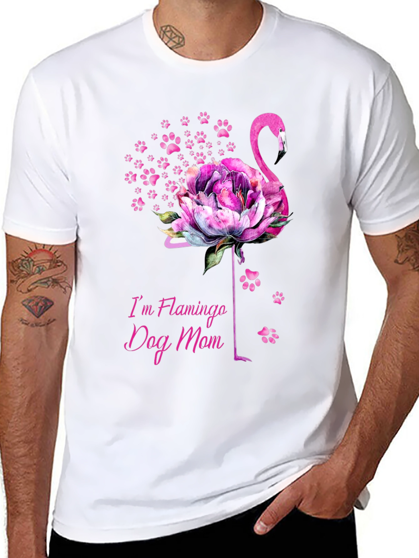 Im Flamingo Dog Mom Graphic Tee