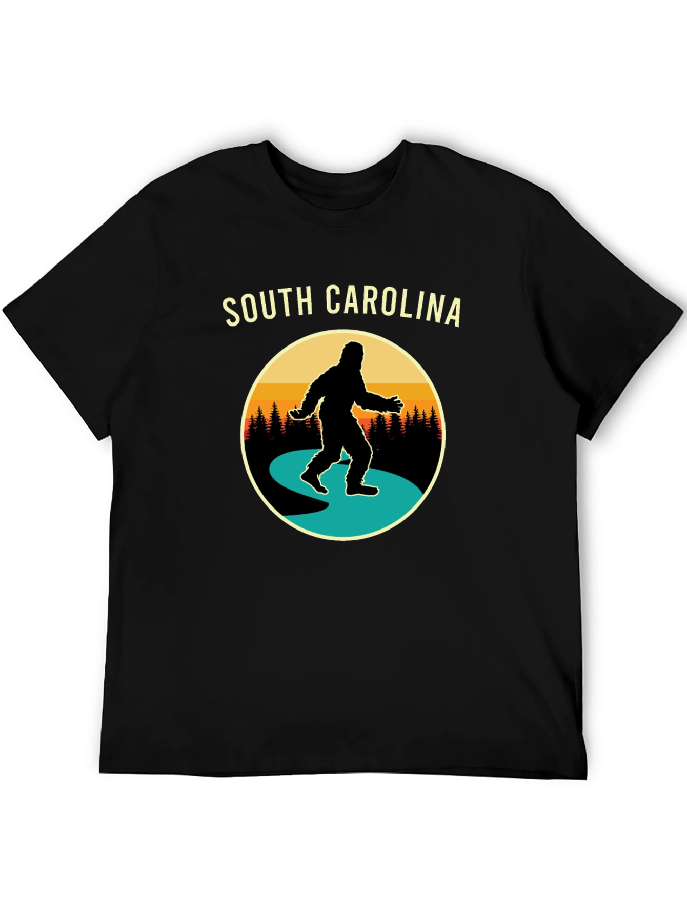 South Carolina Bigfoot T-Shirt -  Retro Sasquatch Tee