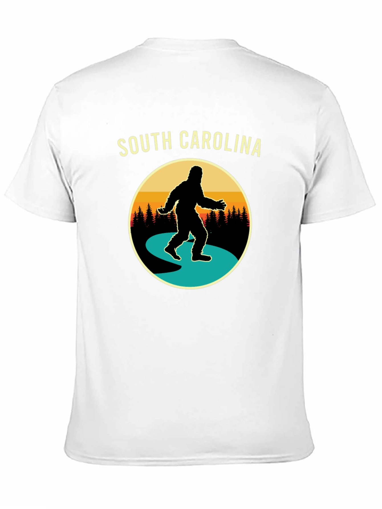 South Carolina Bigfoot T-Shirt -  Retro Sasquatch Tee