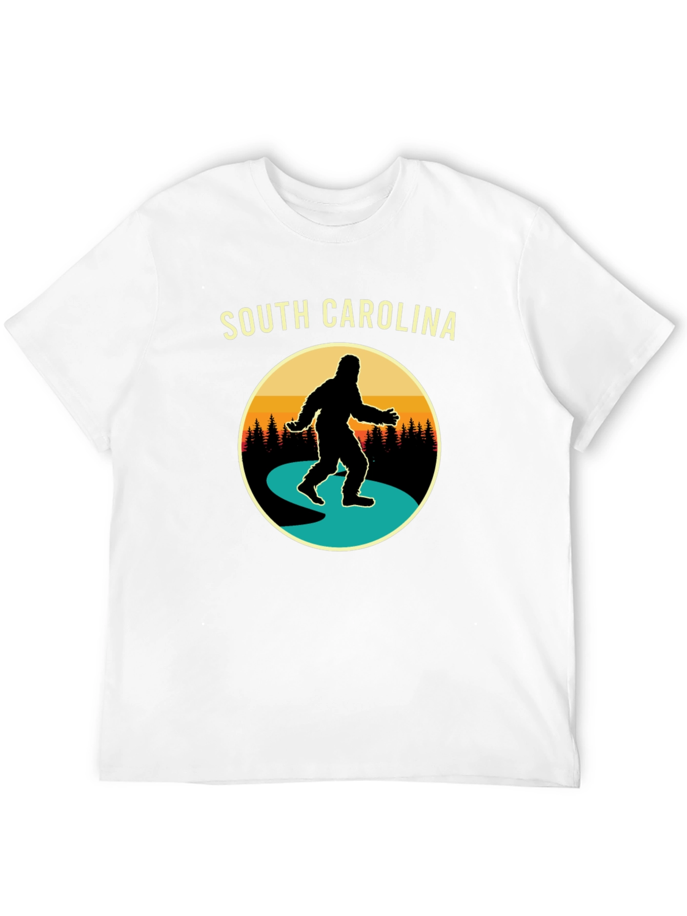 South Carolina Bigfoot T-Shirt -  Retro Sasquatch Tee
