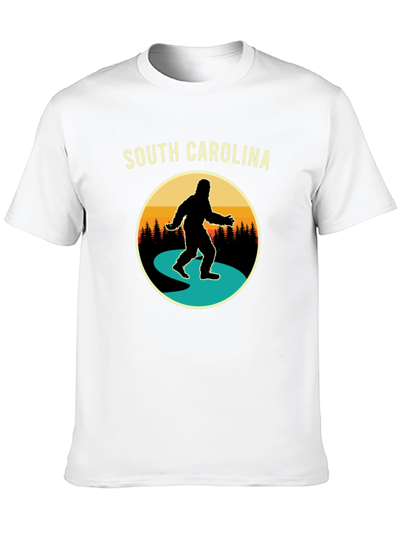 South Carolina Bigfoot T-Shirt -  Retro Sasquatch Tee