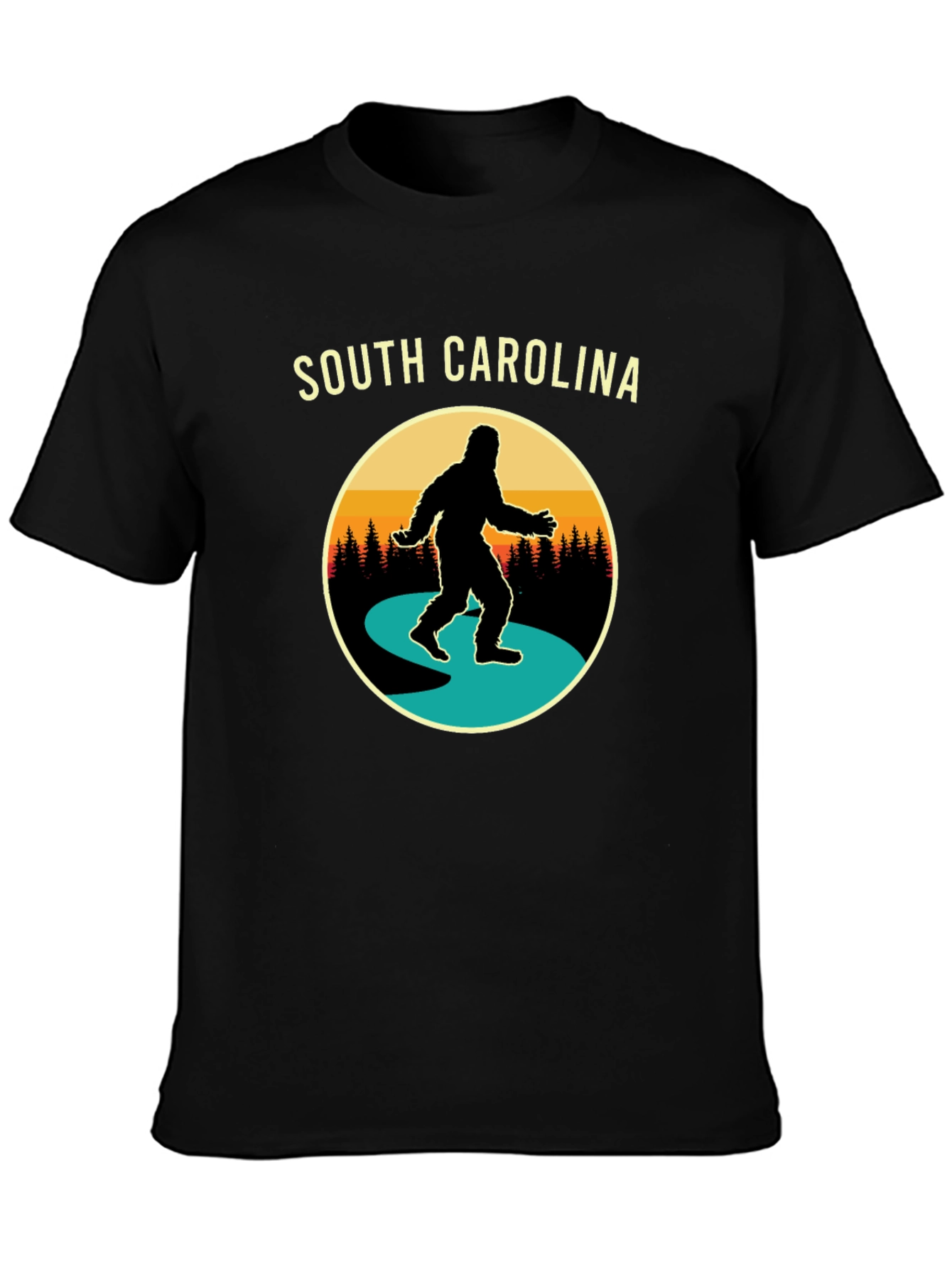 South Carolina Bigfoot T-Shirt -  Retro Sasquatch Tee
