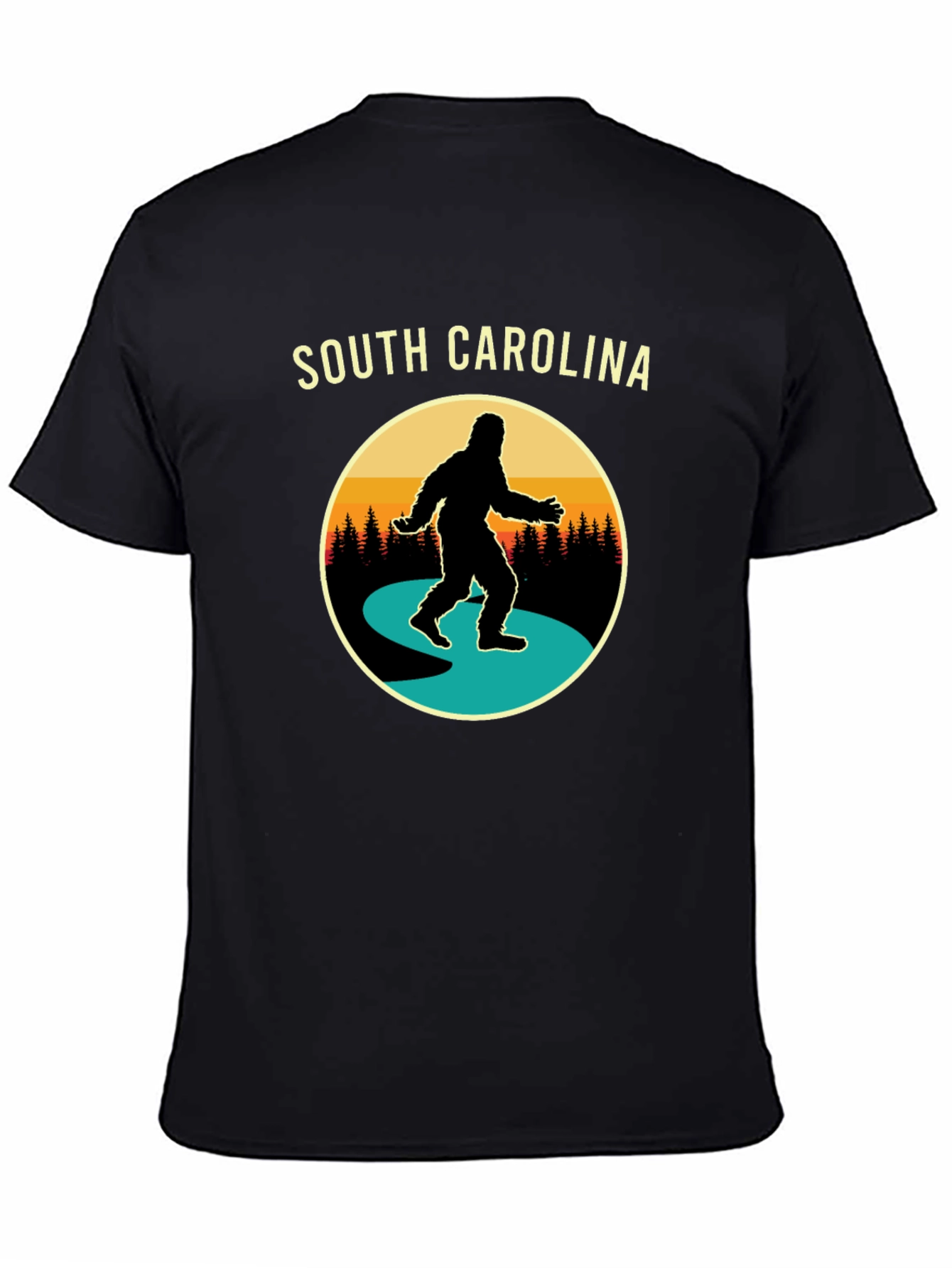 South Carolina Bigfoot T-Shirt -  Retro Sasquatch Tee