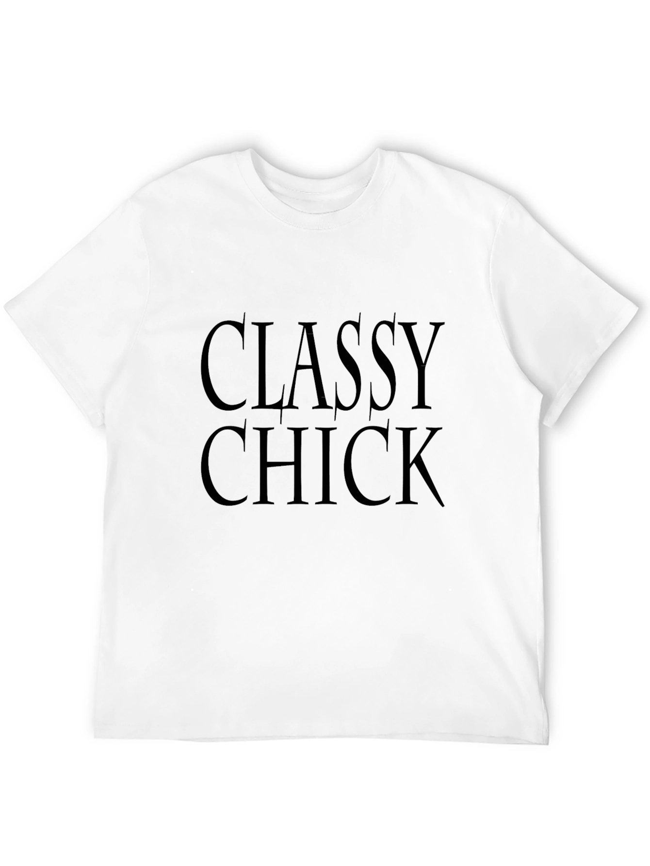 Classy Chick Graphic Print Black Tee