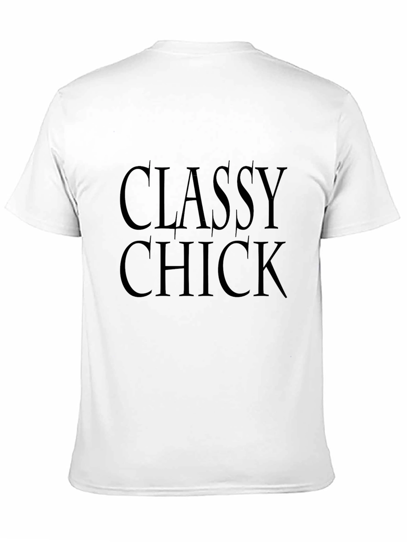 Classy Chick Graphic Print Black Tee