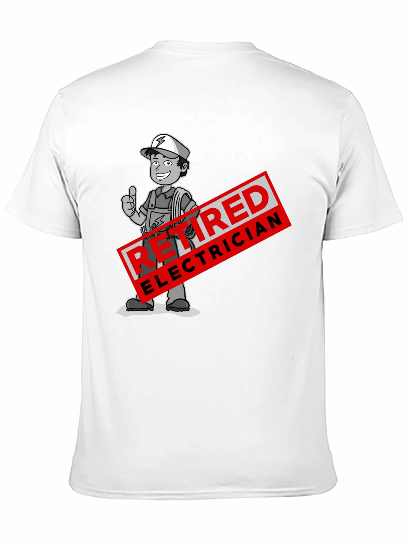 Retired Electrician Cartoon Graphic T-Shirt