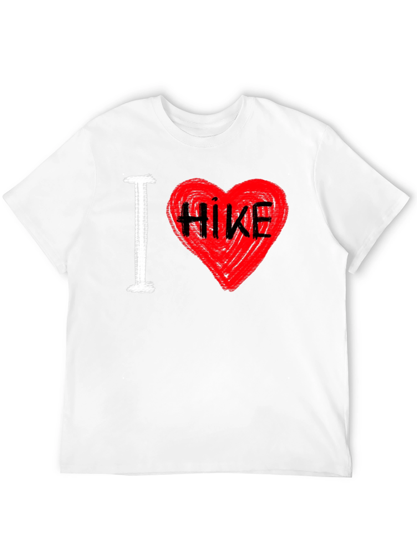 I Love Hiking T-Shirt - Heart Design