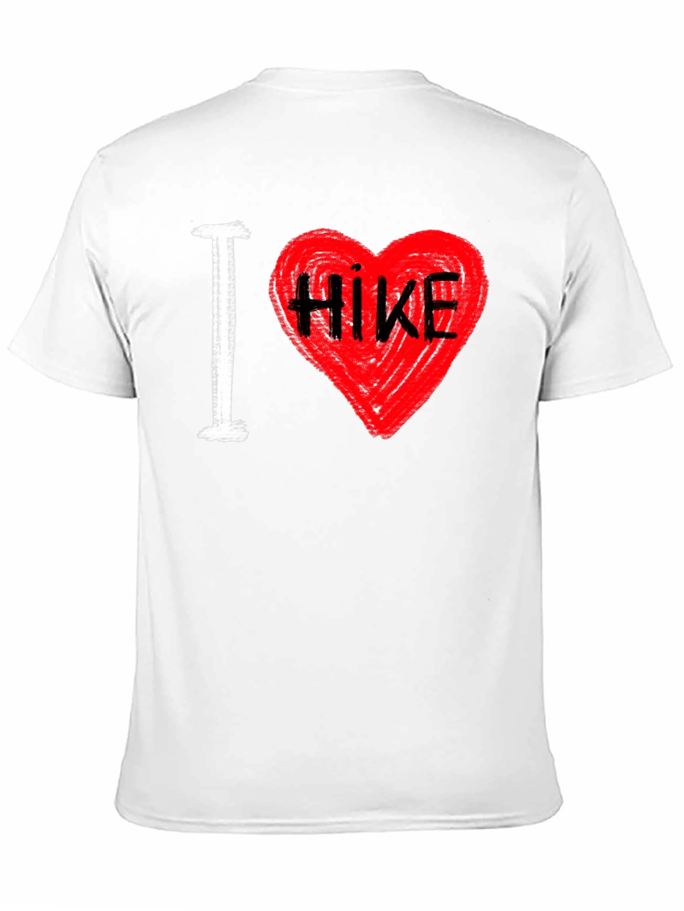 I Love Hiking T-Shirt - Heart Design