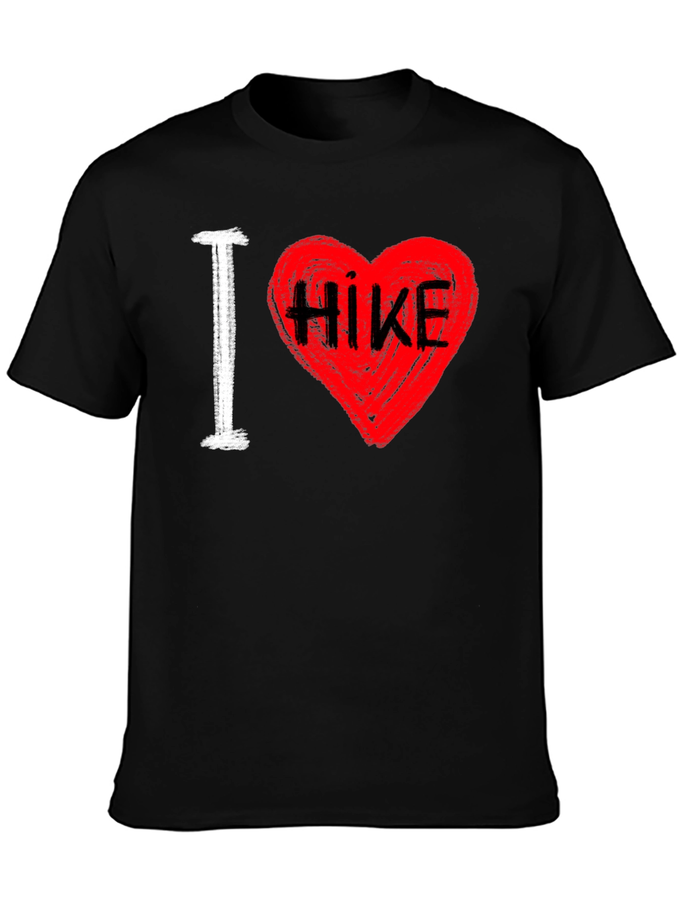 I Love Hiking T-Shirt - Heart Design