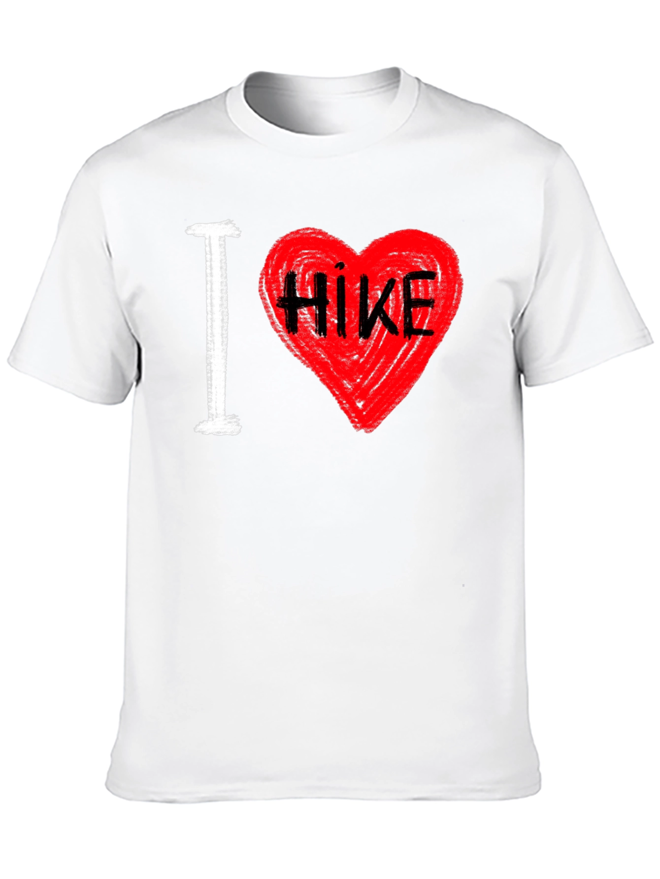 I Love Hiking T-Shirt - Heart Design