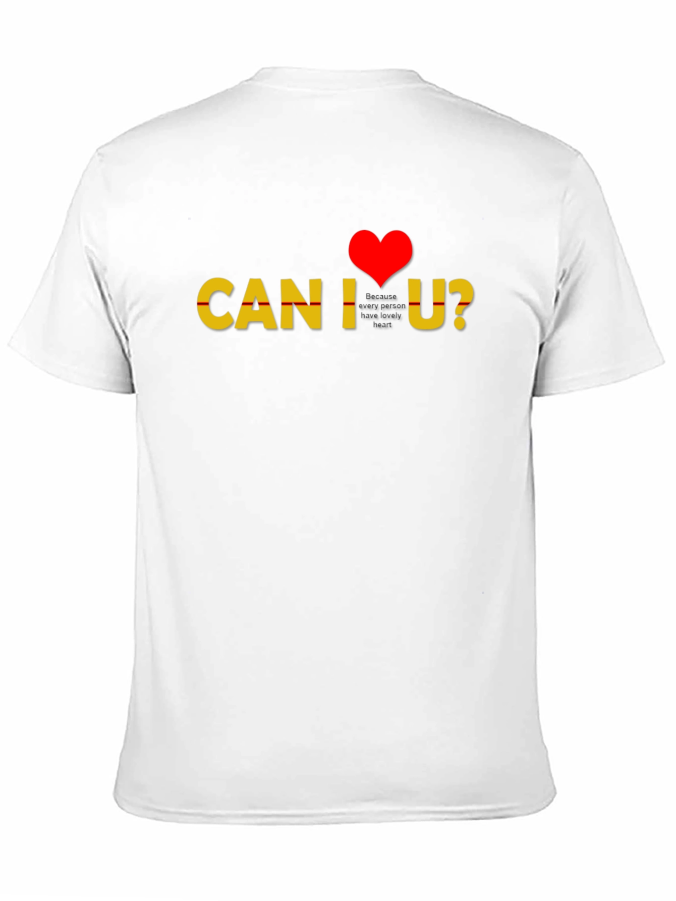 Can I Love You? Heart Graphic Tee - Black