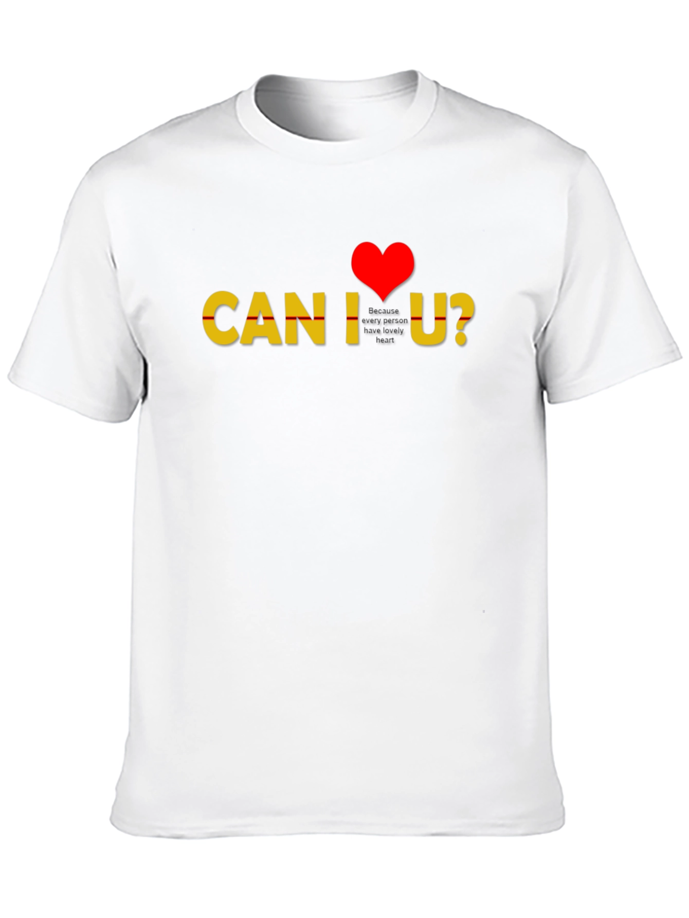 Can I Love You? Heart Graphic Tee - Black