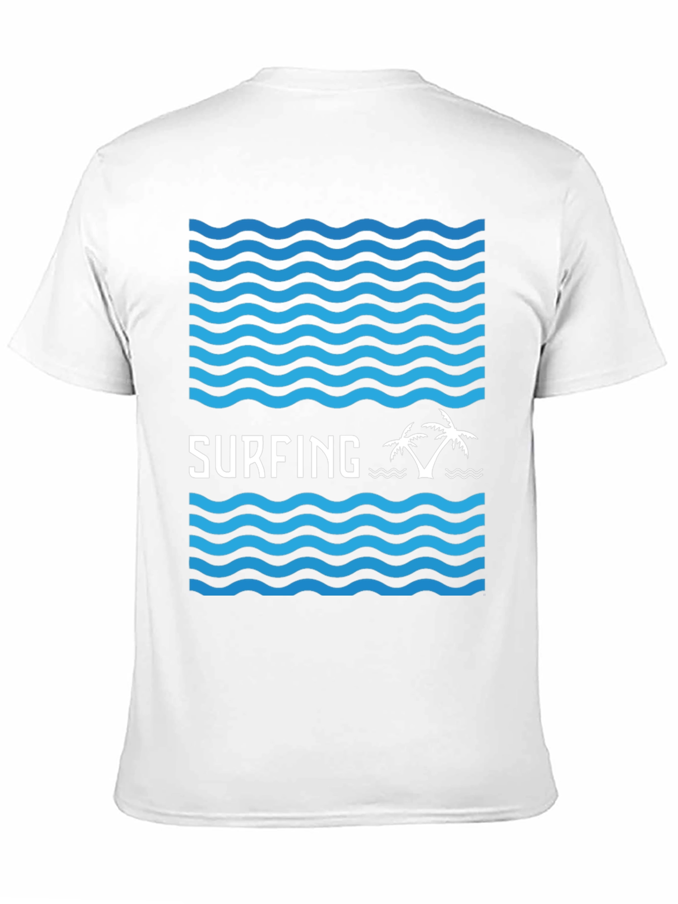 Surfing Vibes Graphic Tee - Black Cotton Blend