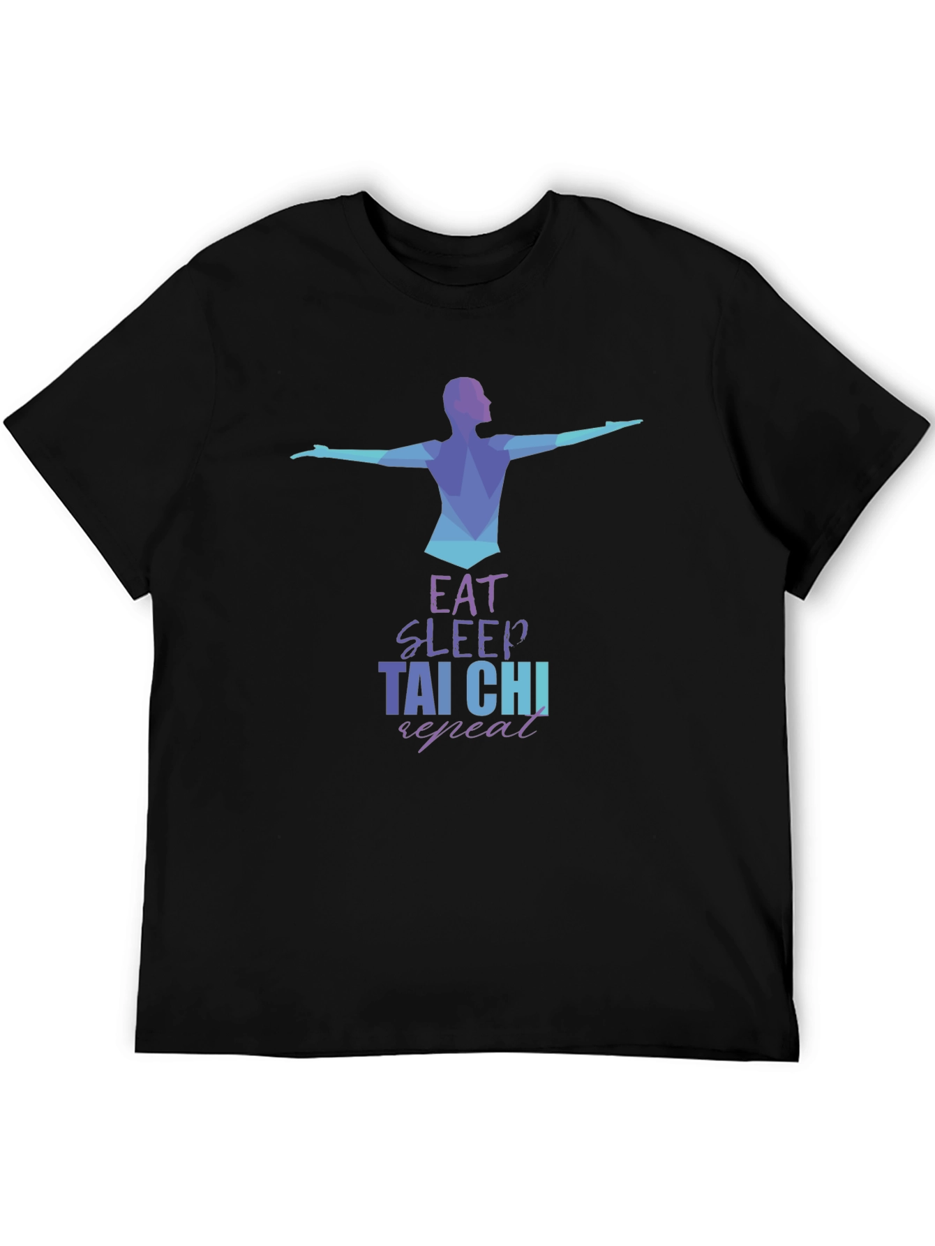 Eat Sleep Tai Chi Repeat Black T-Shirt