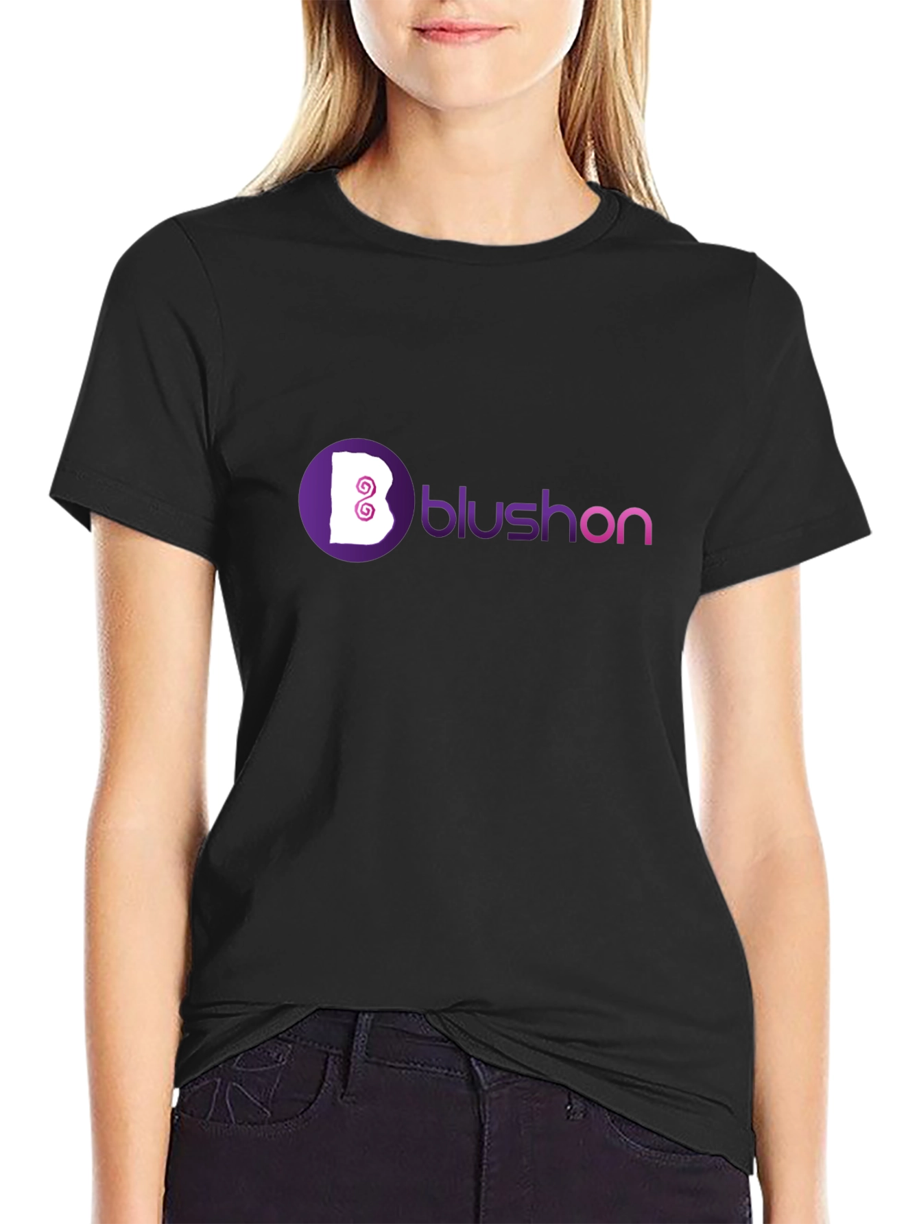Stylish Black Blushon T-Shirt