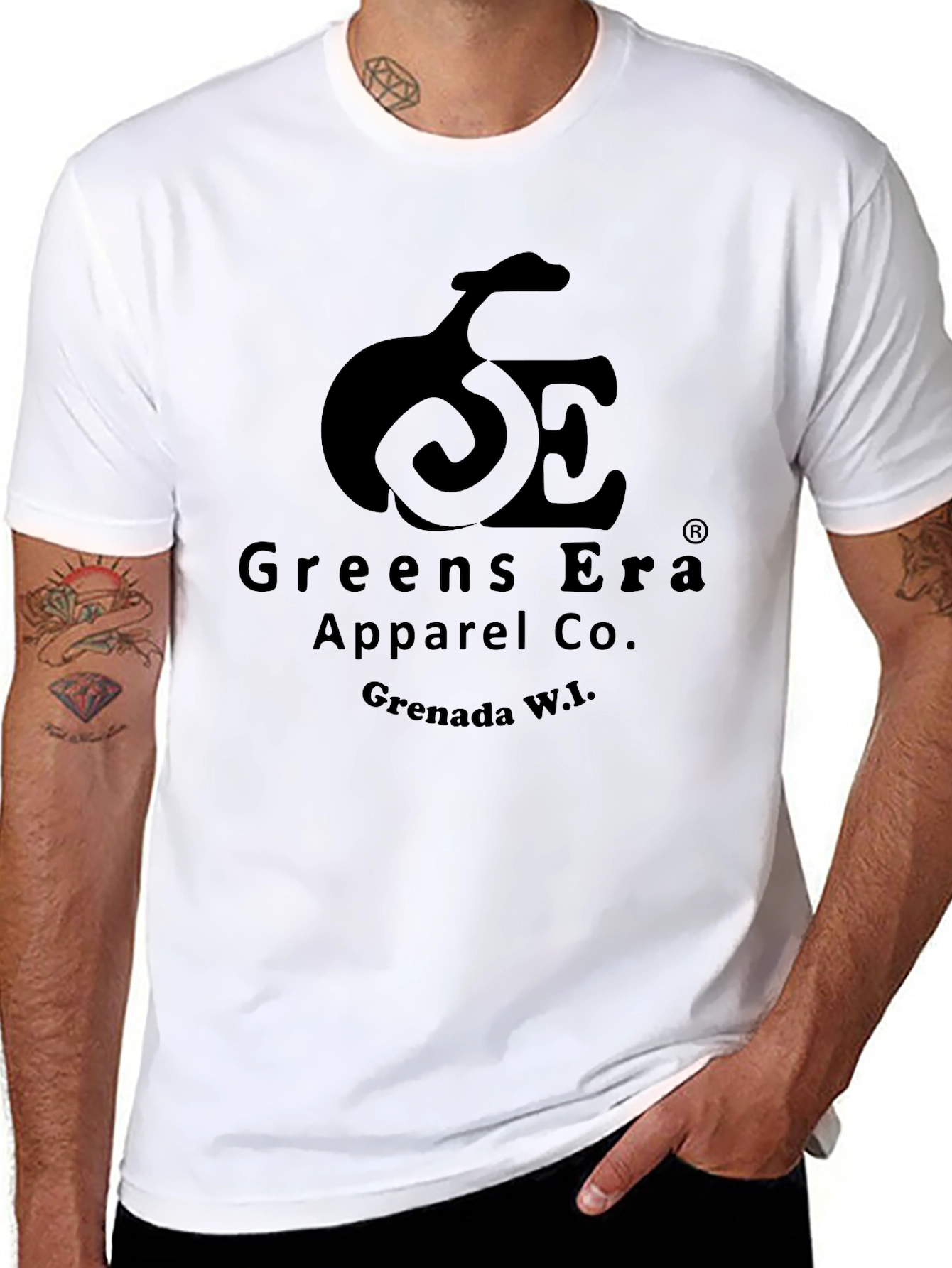 Greens Era Apparel Black Graphic T-Shirt