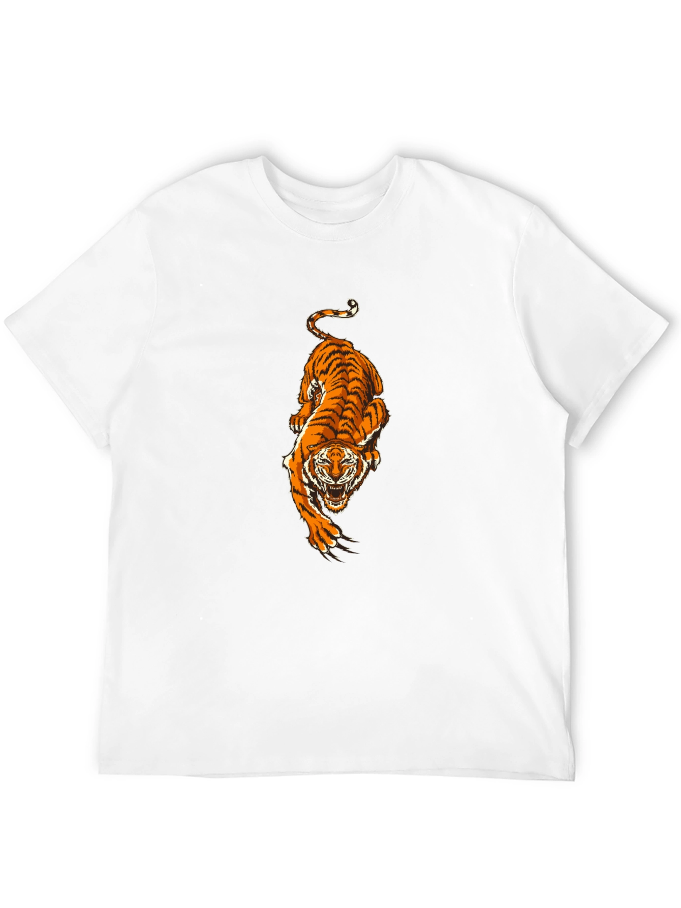 Black T-Shirt with Tiger Print