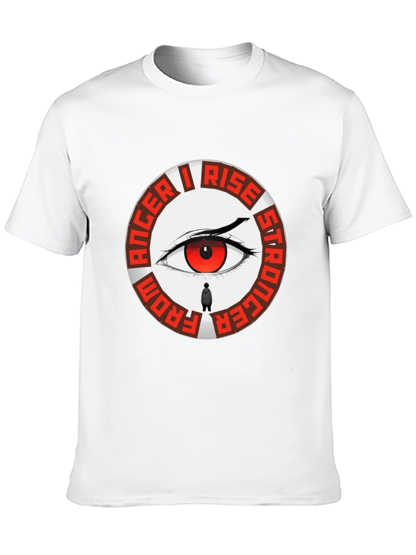 Anger I Rise Stronger Eye Graphic Tee - Black