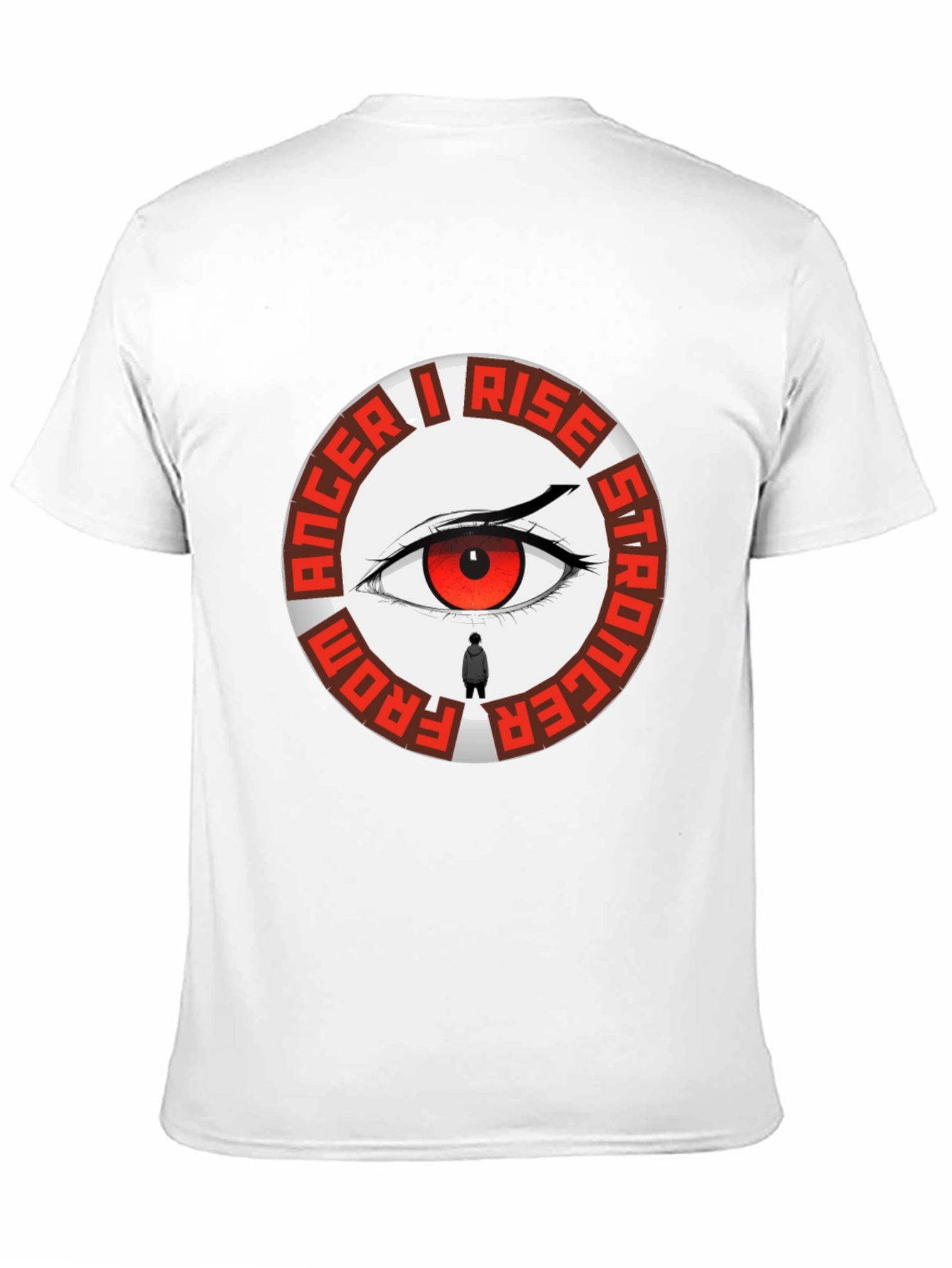 Anger I Rise Stronger Eye Graphic Tee - Black