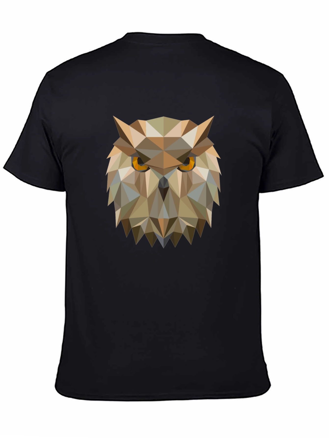 Geometric Owl Graphic Tee - Mens Black T-Shirt