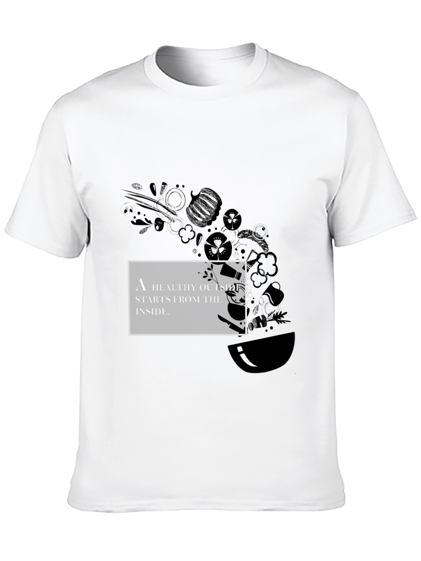 Healthy Outside Inside Graphic Tee - Black
