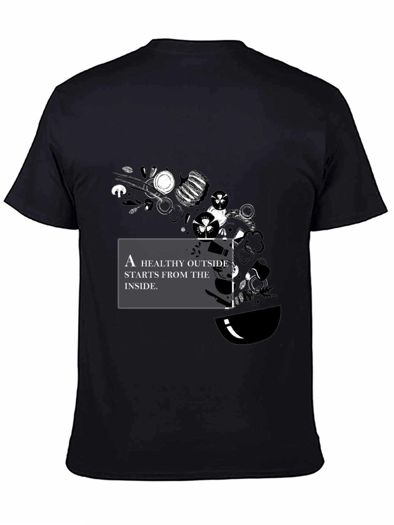 Healthy Outside Inside Graphic Tee - Black