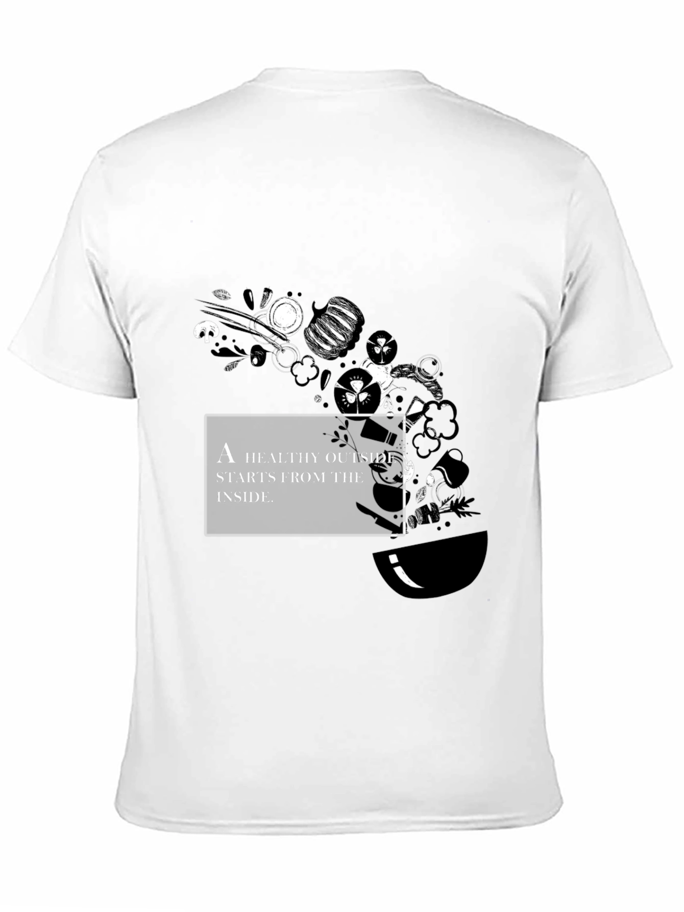 Healthy Outside Inside Graphic Tee - Black