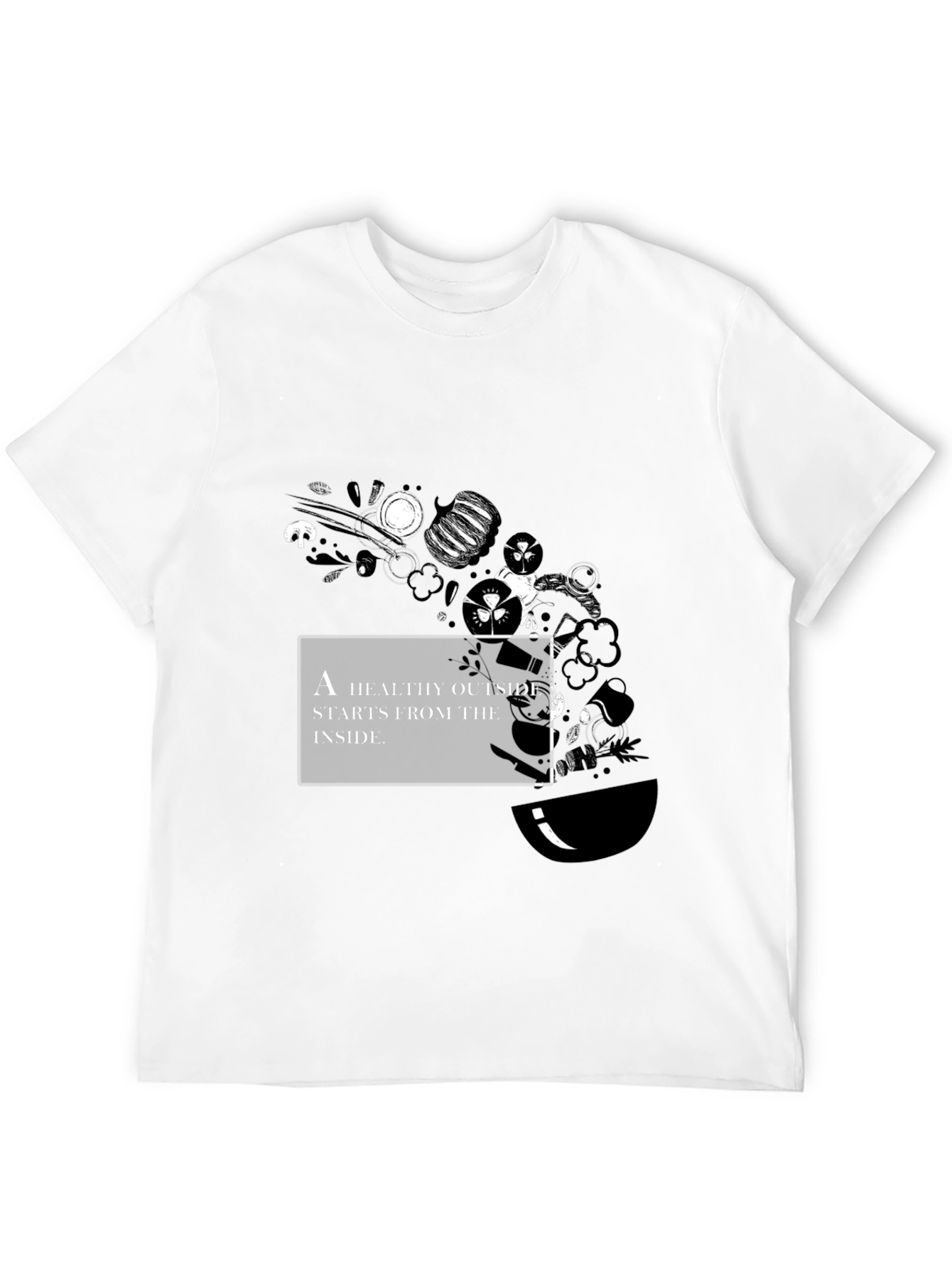 Healthy Outside Inside Graphic Tee - Black